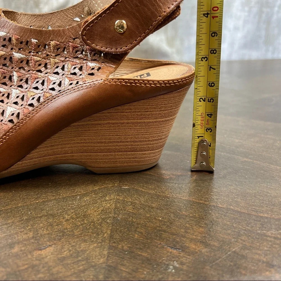 Pikolinos Capri Sandal Brandi Laser Cut Open Toe Boho Wedge Comfort - Picture 8 of 10